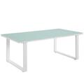 Modway Furniture Fortuna Outdoor Patio Coffee Table, White EEI-1516-WHI-SET